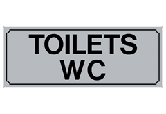 Ergo Πινακίδα Σήμανσης PVC "Toilets WC" 75Χ200mm
