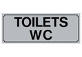 Ergo Πινακίδα Σήμανσης PVC "Toilets WC" 75Χ200mm