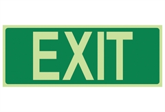 Ergo Πινακίδα PVC "Exit" 115Χ295mm Φωσφοριζέ Πράσινη