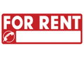 Ergo Πινακίδα Αυτοκόλλητη "For Rent" 115Χ295mm