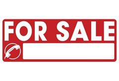 Ergo Πινακίδα Αυτοκόλλητη "For Sale" 115Χ295mm
