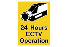 Ergo Πινακίδα Αυτοκ. "24 Hours CCTV Operation" 100Χ150mm