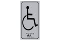 Ergo Πινακίδα Σήμανσης PVC "WC" Για ΑμεΑ 75Χ150mm