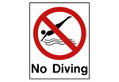 Ergo Πινακίδα Σήμανσης PVC "No Diving" 195Χ245mm