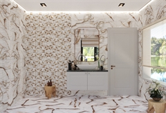 Πλακάκι Δαπέδου Πορσελανάτο Goldie 45x45cm Λευκό