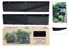 Ζαρντινιέρα Διπλή Cascade Μ78xΠ19xΥ35cm Ανθρακί
