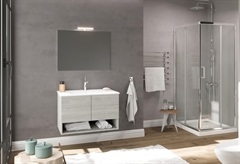 Savini Due Oslo Rovere Grigio Έπιπλο Μπάνιου 80cm Γκρι