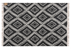 Χαλί Art Kilim 2 Όψεων 230x160cm Μαύρο/Λευκό