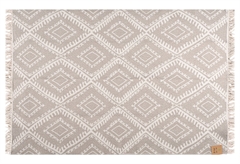 Χαλί Art Kilim 2 Όψεων 230x160cm Μπεζ/Λευκό
