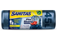 Sanitas Flex & Strong Σακούλες Απορριμμάτων Large 10 Τεμάχια