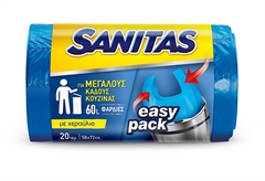 Sanitas Easypack Σακούλες Απορριμμάτων με Χερούλια Large 20 Τεμάχια