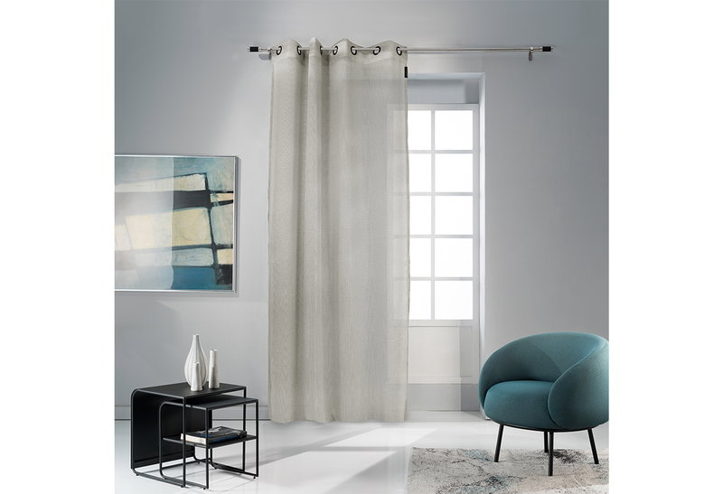Κουρτίνα Pierre Cardin Merino 270x140cm Εκρού με Τρουκς