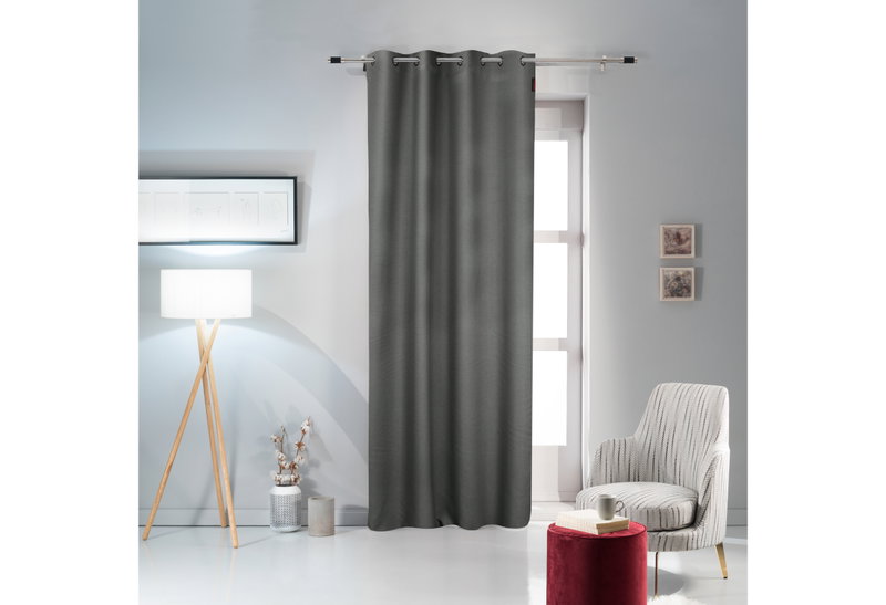 Κουρτίνα Pierre Cardin Kadhi Blackout 270x140cm Ανθρακί με Τρουκς