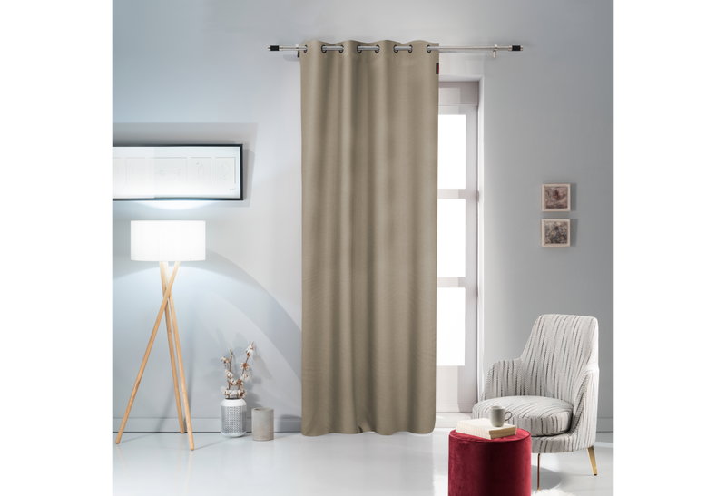 Κουρτίνα Pierre Cardin Kadhi Blackout 270x140cm Μπεζ με Τρουκς
