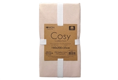 Σεντόνι Διπλό Ionion Cosy Beige με Λάστιχο 200x160x35cm