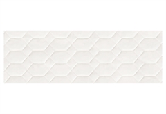 Ντεκόρ Τοίχου Κεραμικό Resina Struttura 3D Bee Λευκό 40x120cm