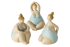 Boltze Διακοσμητική Φιγούρα Γυναίκα Yoga Μ9.5xΠ11xΥ13cm σε 3 Σχέδια