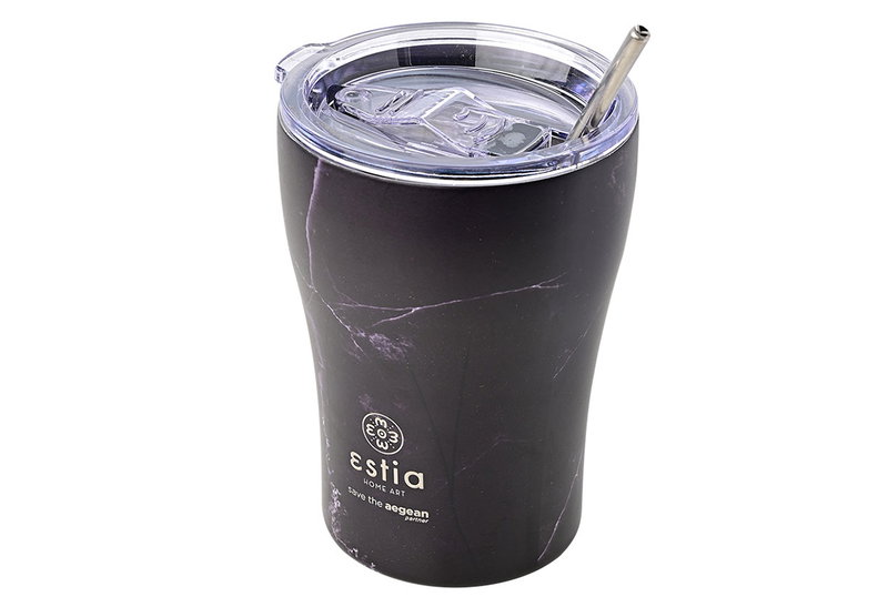 Ποτήρι Θερμός Estia Home Art Save the Aegean 350ml Pantelica Black