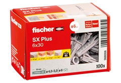 Βύσμα Fischer SX Plus 6x30mm 100 Τεμάχια