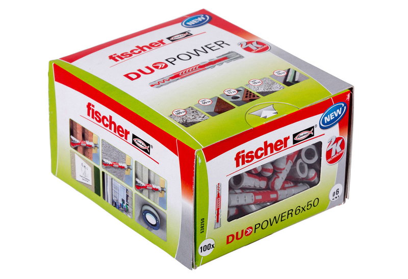 Βύσμα 6x50mm Fischer Duopower-LD 100 Τεμάχια