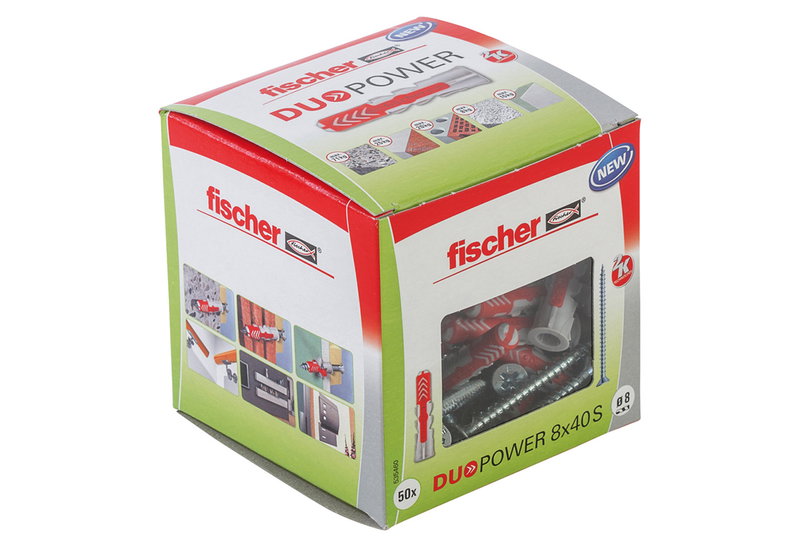 Σετ Βύσμα 8x40mm και Βίδα 5x55mm Fischer Duopower S 50 Τεμάχια