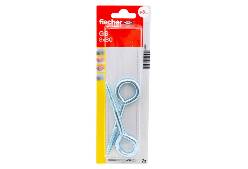 Βιδοθηλιά Fischer 8x80 Φ.22 2 Τεμάχια