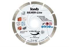 KWB Διαμαντόδισκος 125mm Δομικών Υλικών Silver Line