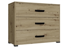 Συρταριέρα Black & White Style Orlando Μ80xΥ65xΠ35cm Δρυς