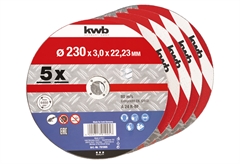 KWB Δίσκοι Κοπής Μετάλλων 230x3mm 5τμχ
