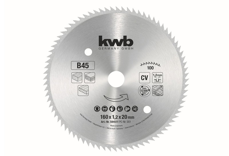 KWB Πριονοδίσκος 160x20x100mm