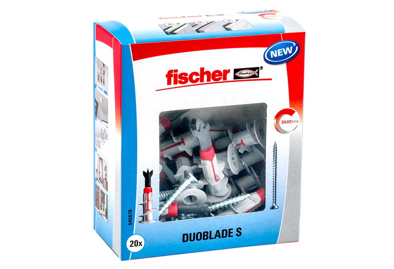 Βύσματα Fischer Γυψοσανίδας Duoblade S Νάιλον Φ.44mm 40τμχ