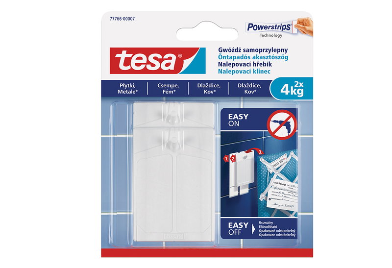Tesa Καρφιά Άγκιστρα 4kg 2 τμχ για Πλακάκια