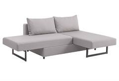 Mozzi Parma Καναπές-Κρεβάτι Διθέσιος Γκρι Μ215xΠ213xΥ80cm