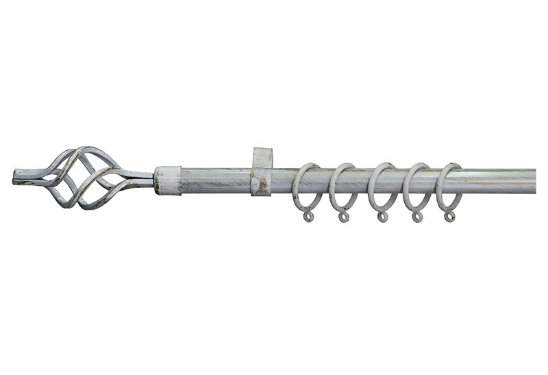 Κουρτινόβεργα Central Home Zeus Επεκτεινόμενη 120/210cm Λευκή/Χρυσή