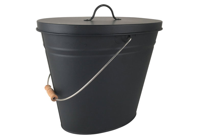 Δοχείο Συλλογής Στάχτης Homefit LB57B με Καπάκι Φ35x28x40cm Μαύρο