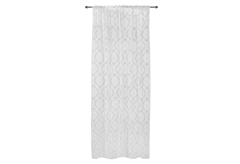 Κουρτίνα Easy Home Tricote 270x140cm Λευκή με Τρέσα