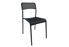 Καρέκλα Liberta Jolly με Μεταλλικό Σκελετό Μ48xΠ41xY77cm Μαύρη