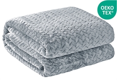 Κουβέρτα Flannel Διπλή Ionion Silver 220x200cm