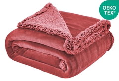 Κουβέρτα Flannel Διπλή Ionion Red 220x200cm