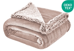 Κουβέρτα Flannel Διπλή Ionion Beige 220x200cm