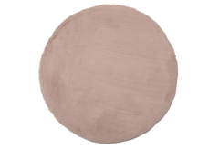 Χαλί Rabbit Fluffy Round Φ80cm Ροζ