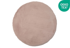 Χαλί Rabbit Fluffy Round Φ80cm Ροζ