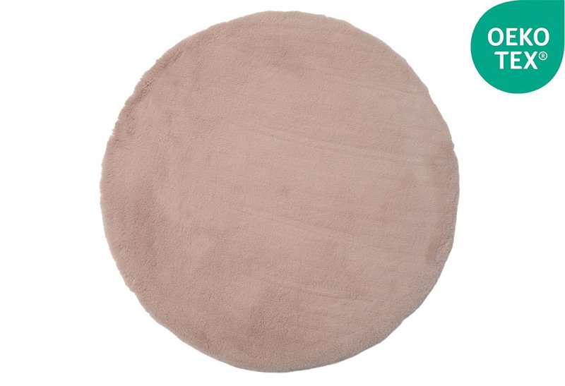Χαλί Rabbit Fluffy Φ80cm Ροζ