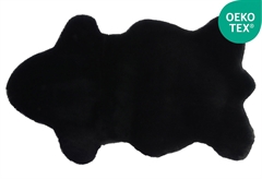Χαλί Rabbit Fluffy Shape 150x80cm Μαύρο