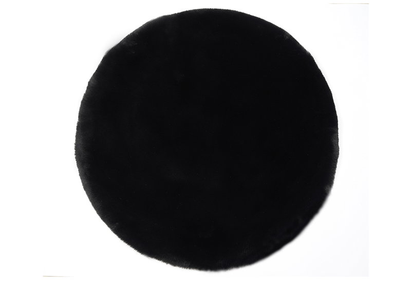 Χαλί Rabbit Fluffy Φ80cm Μαύρο