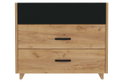 Συρταριέρα Kitwood Frame Μ90xΠ45xΥ76cm Μελί/Μαύρη