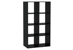 Βιβλιοθήκη Kitwood Cube Μαύρη Μ74xΥ144xΠ40cm