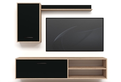 Σύνθετο Kitwood Prime Σονόμα/Μαύρο Μ200xΠ35xΥ195cm Μελαμίνη