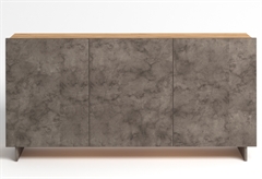 Μπουφές Kitwood Elmont Σονόμα/Ανθρακί Μ150xΠ42xΥ74cm Μελαμίνη