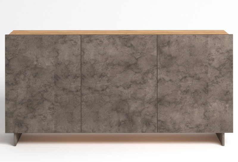 Μπουφές Kitwood Elmont Σονόμα/Ανθρακί Μ150xΠ42xΥ74cm Μελαμίνη